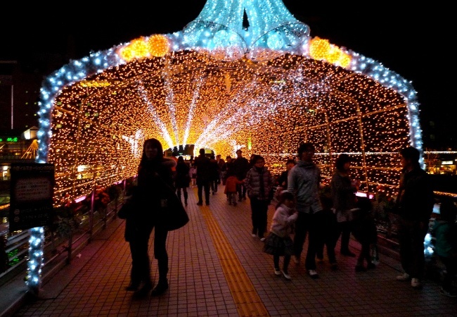 Japan lights at Christmas