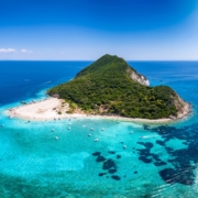 Aerial view of Turtle Island
